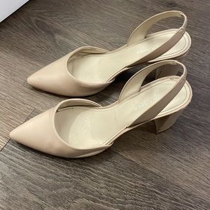 Marc Fischer Nude Slingback Block Heel